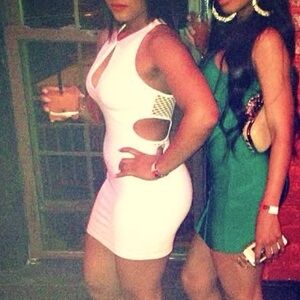 Bebe White side Cut-Out netted back Bodycon mini Dress vintage